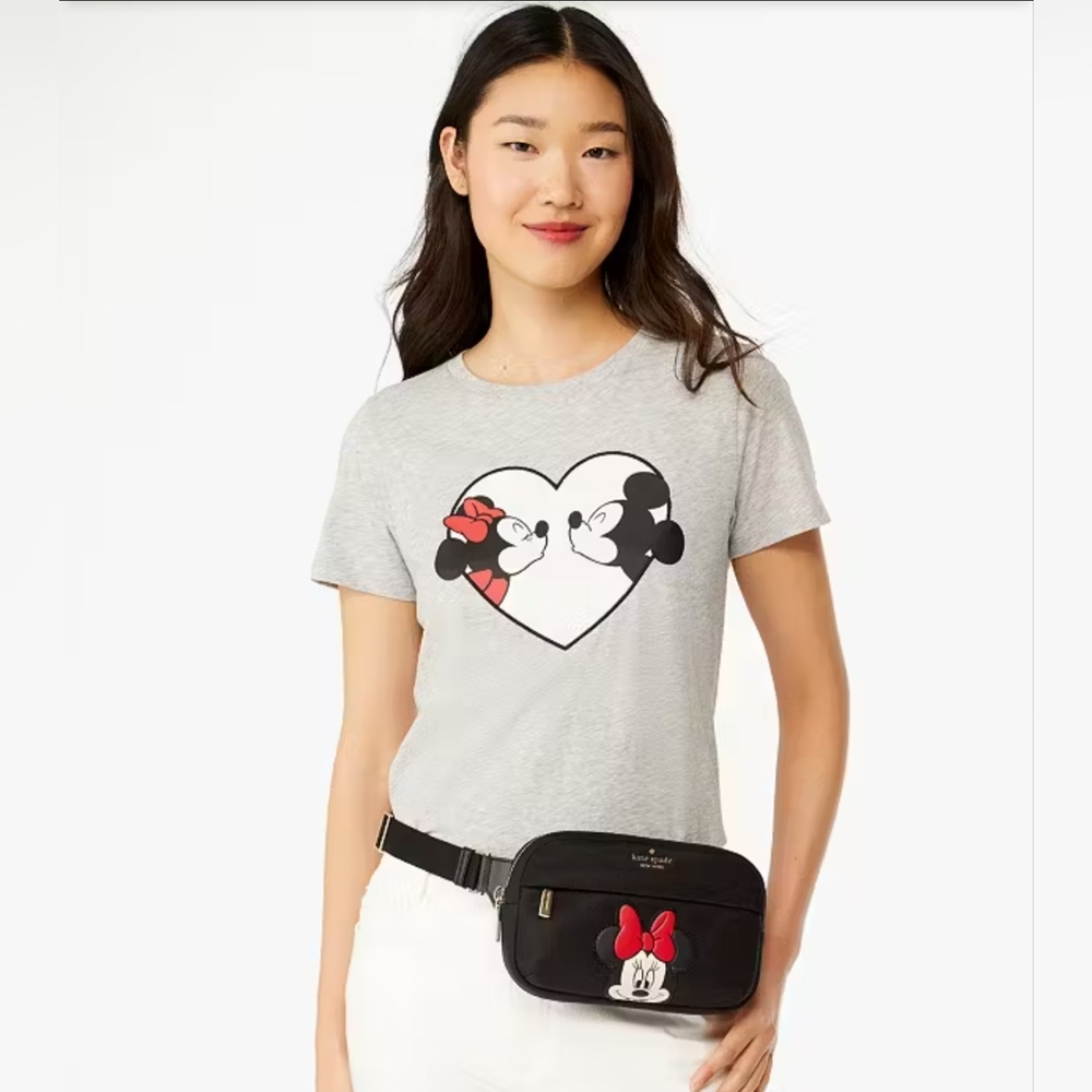 Disney X Kate Spade New York Minnie Nylon Belt Bag KG590 Black - Picture 7 of 7
